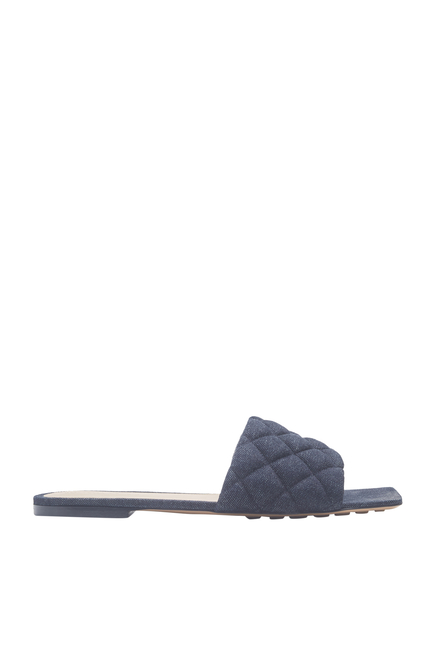Padded Quilted Flat Sandals